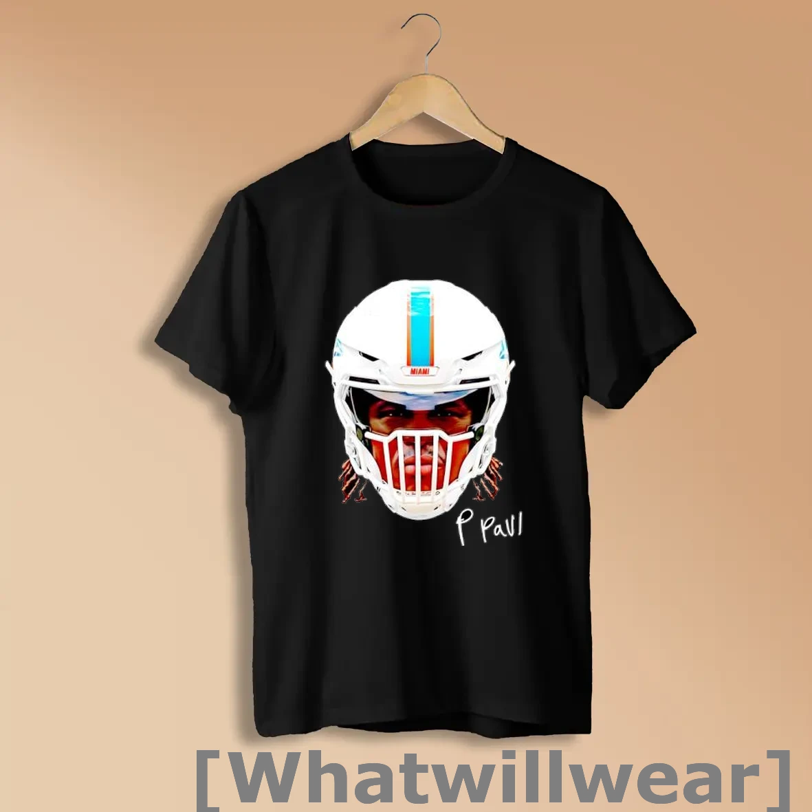 Official Miami Dolphins Jalen Ramsey Football Helmet P Pavl Signature Shirts