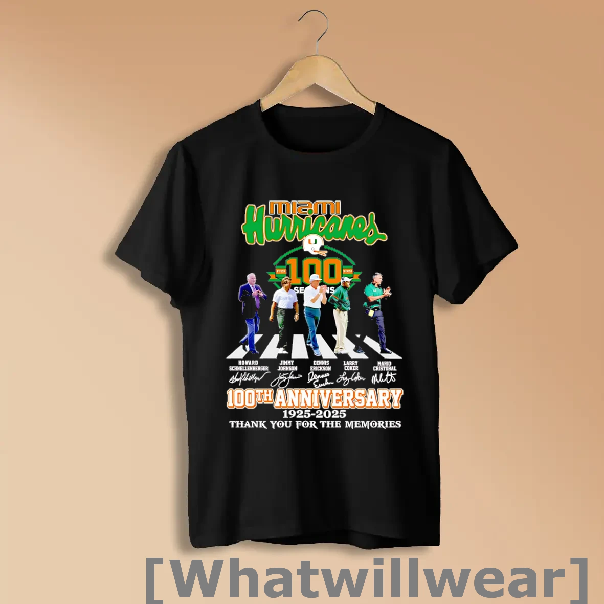 Official Miami Hurricanes 100th Anniversary 1925 2025 Thank You For The Memories Shirts