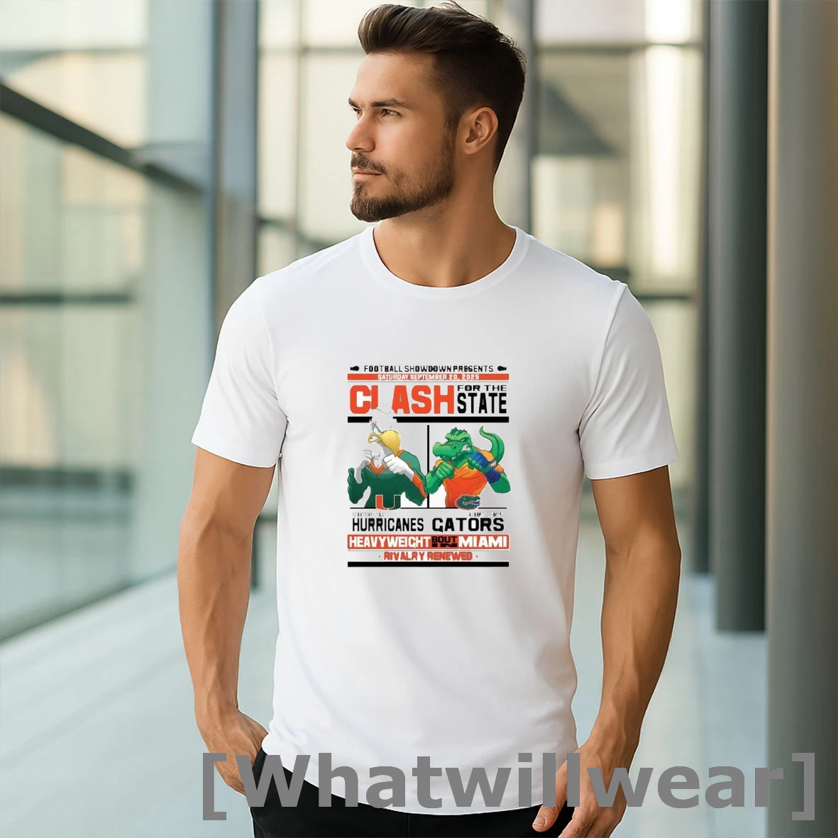 Official Miami Hurricanes Vs Florida Gators Clash For The State 2025 Football Showdown Tshirts Sweater
