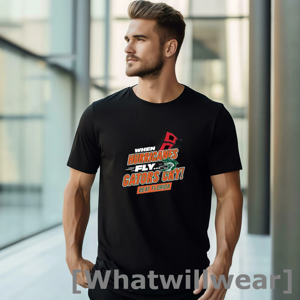 Official Miami Hurricanes When Hurricanes Fly Gators Cry Beat Florida Tshirts Sweater