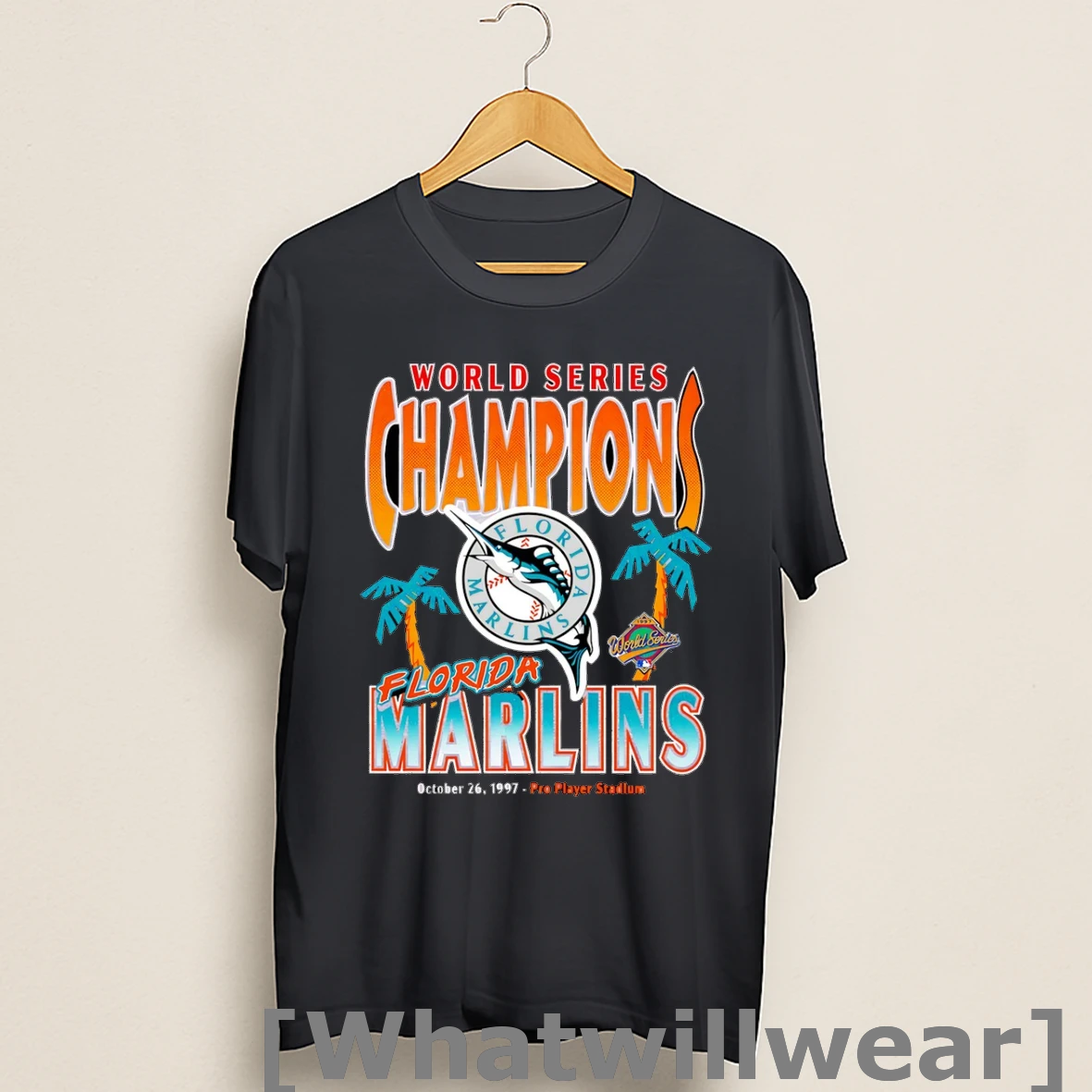 Official Miami Marlins World Serie Champions Cooperstown 1997 Vintage Shirts