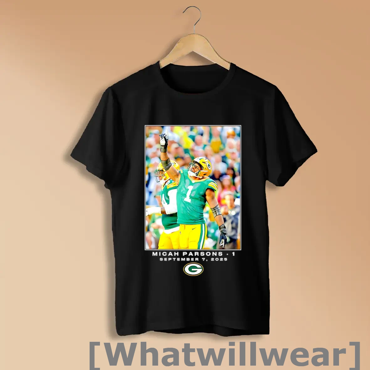 Official Micah Parsons Green Bay Packers Nfl Flash Features Week 1 2025 Photo Shirts