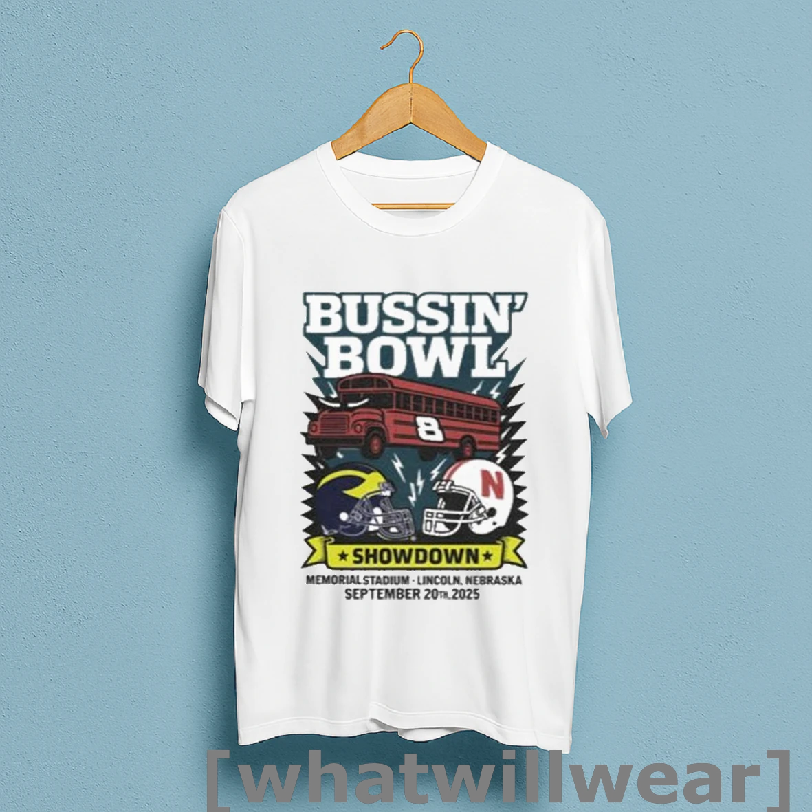 Official Michigan Wolverines Vs Nebraska Cornhuskers Bussin Bowl Showdown Memorial Stadium Sep 20 2025 Bus Shirt Sweatshirt