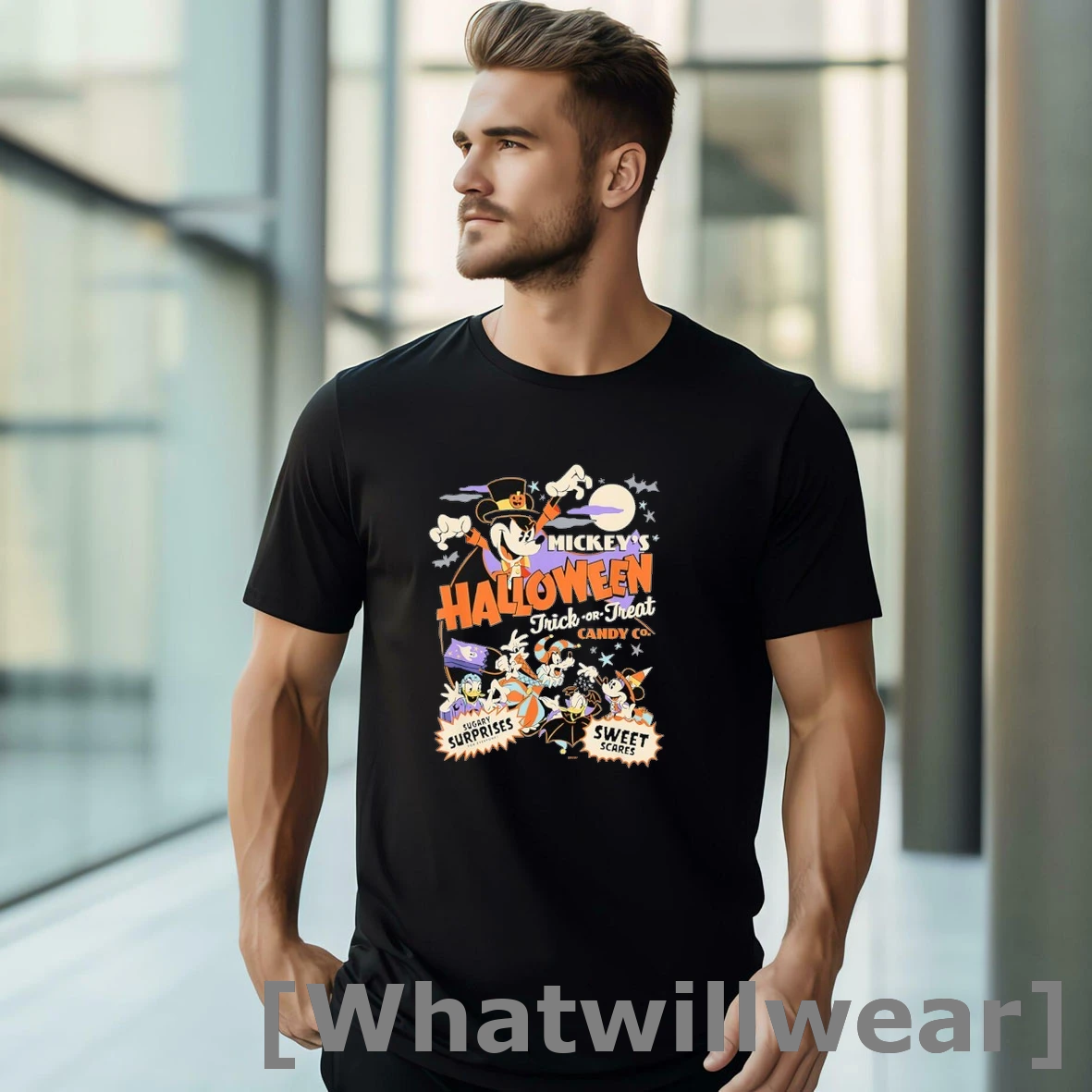 Official Mickeys Halloween Trick Or Treat Candy Co Tshirts Sweater