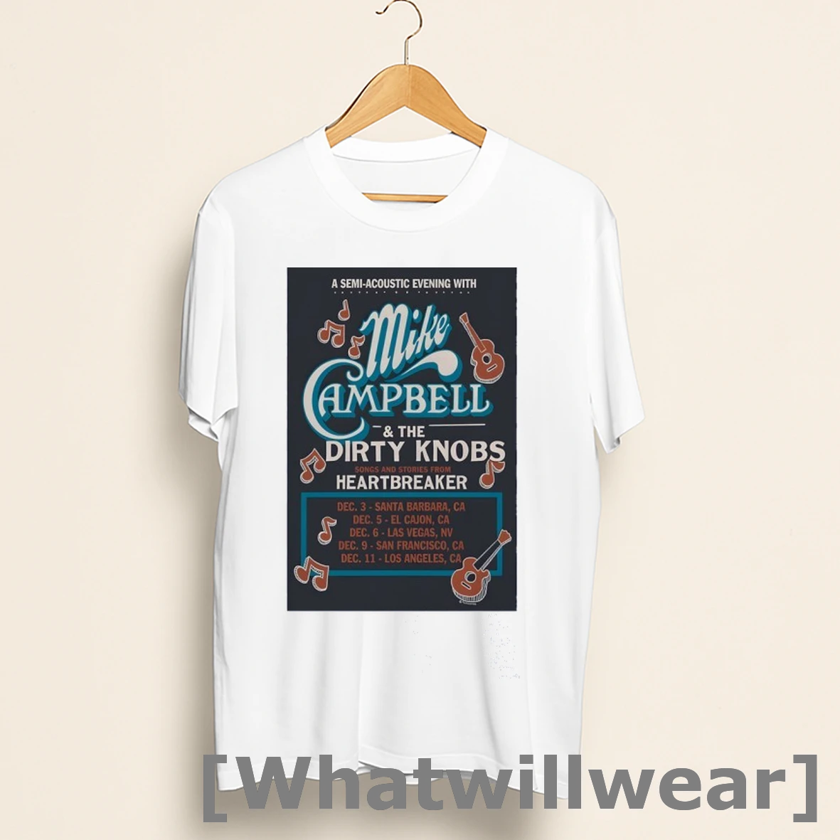 Official Mike Campbell The Dirty Knobs Heartbreaker Shirts
