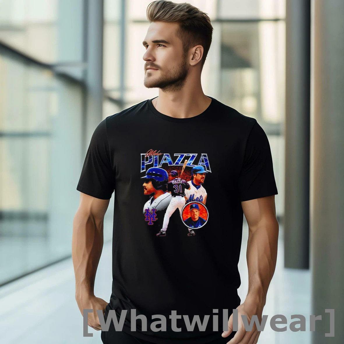 Official Mike Piazza New York Mets 2000 Subway Series 25th Anniversary Vintage Tshirts Sweater