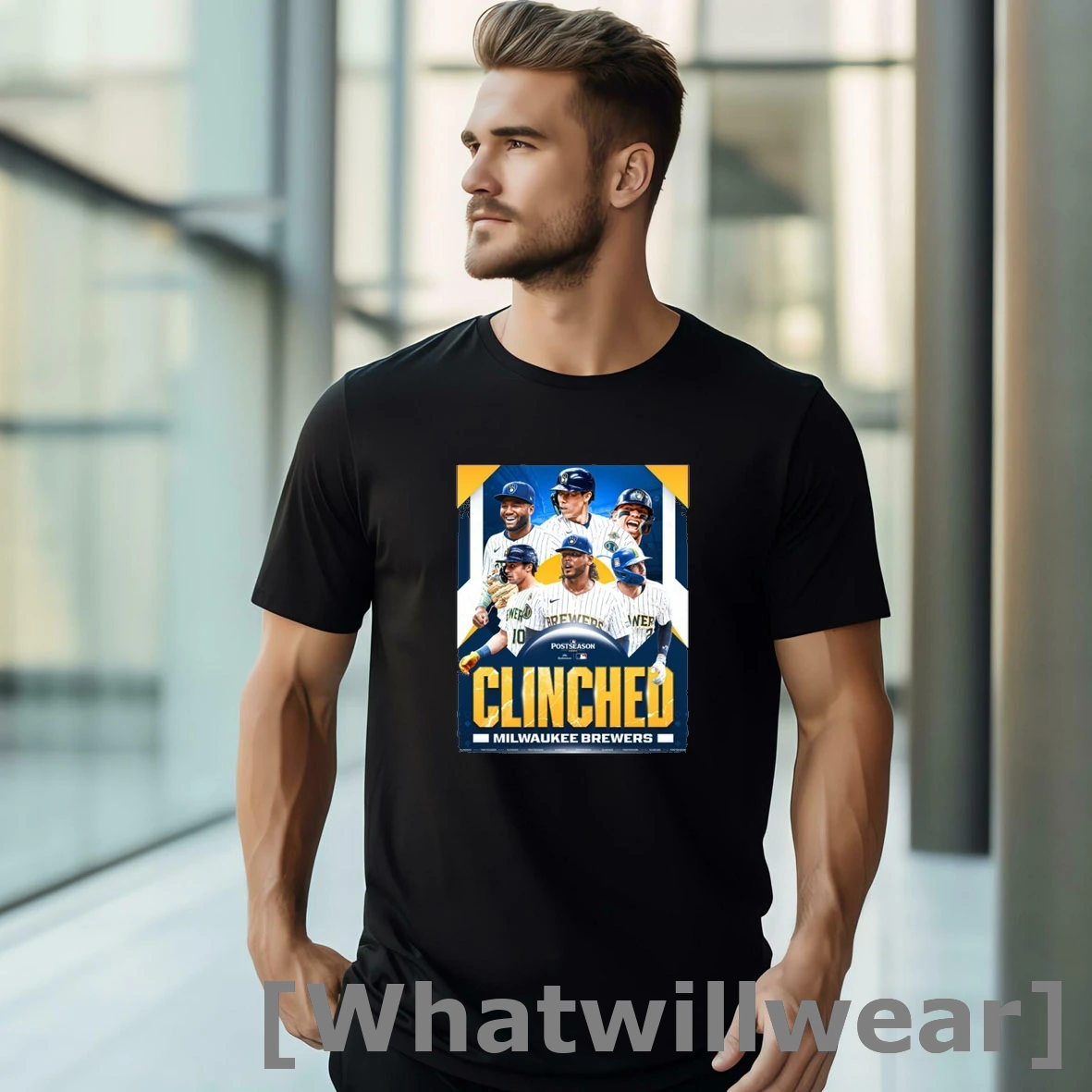 Official Milwaukee Brewers 2025 Mlb Postseason Clinched Shirts