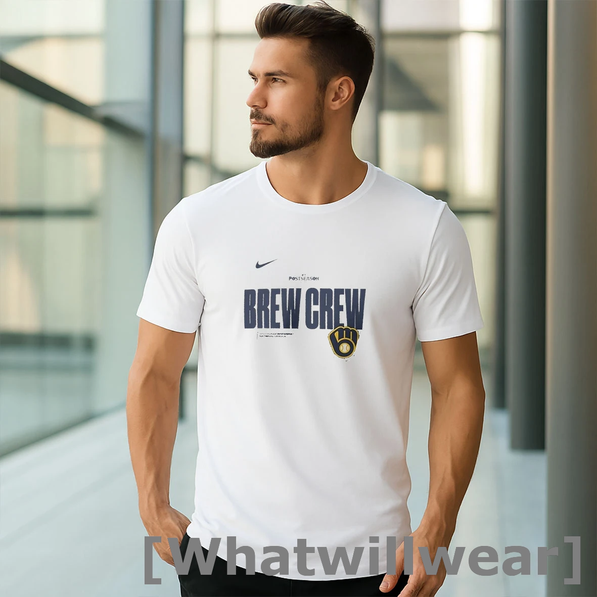Official Milwaukee Brewers Nike Brew Crew 2025 Mlb Postseason Tshirts Sweater