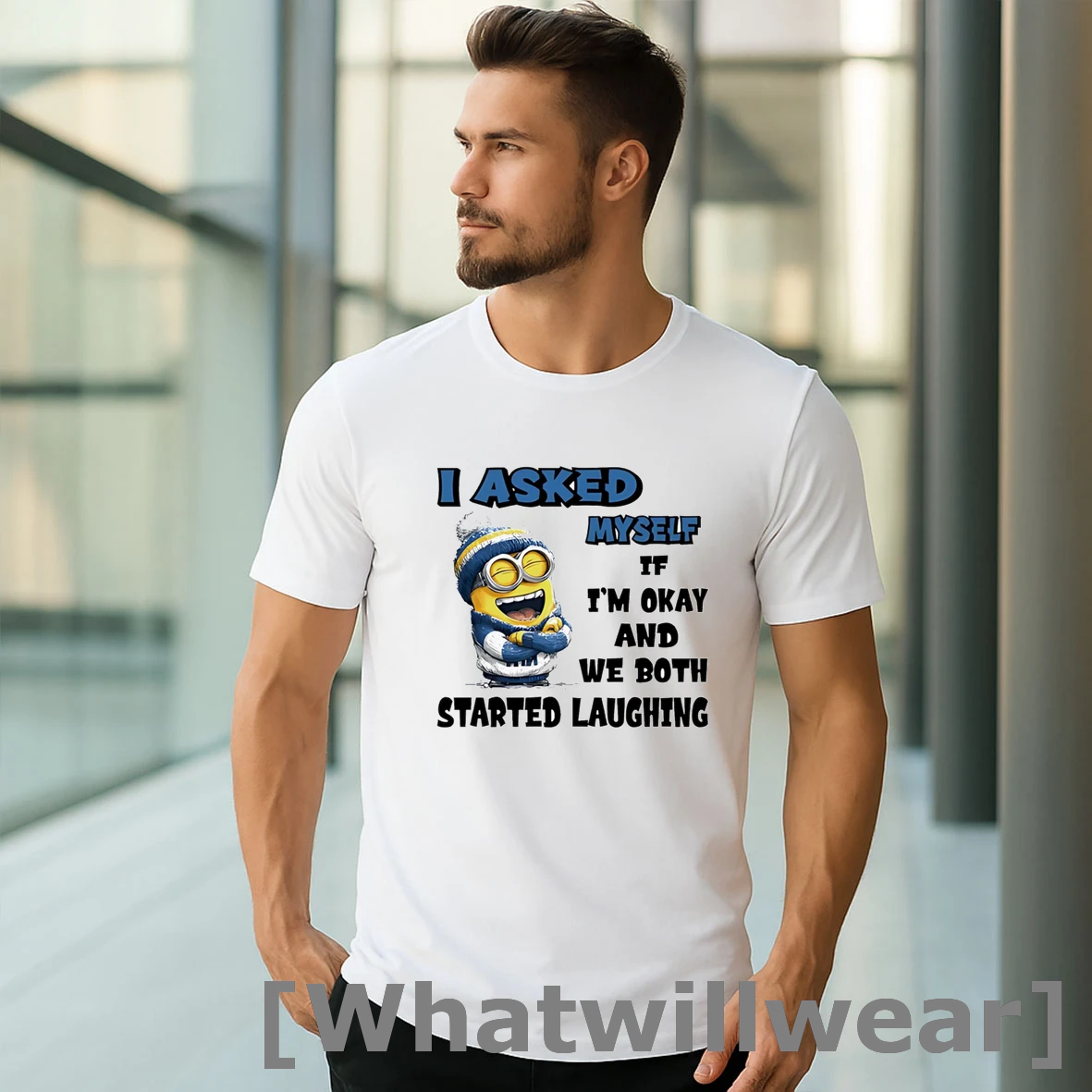 Official Minion I Asked Myself If Im Okay And We Both Started Laughing Shirts