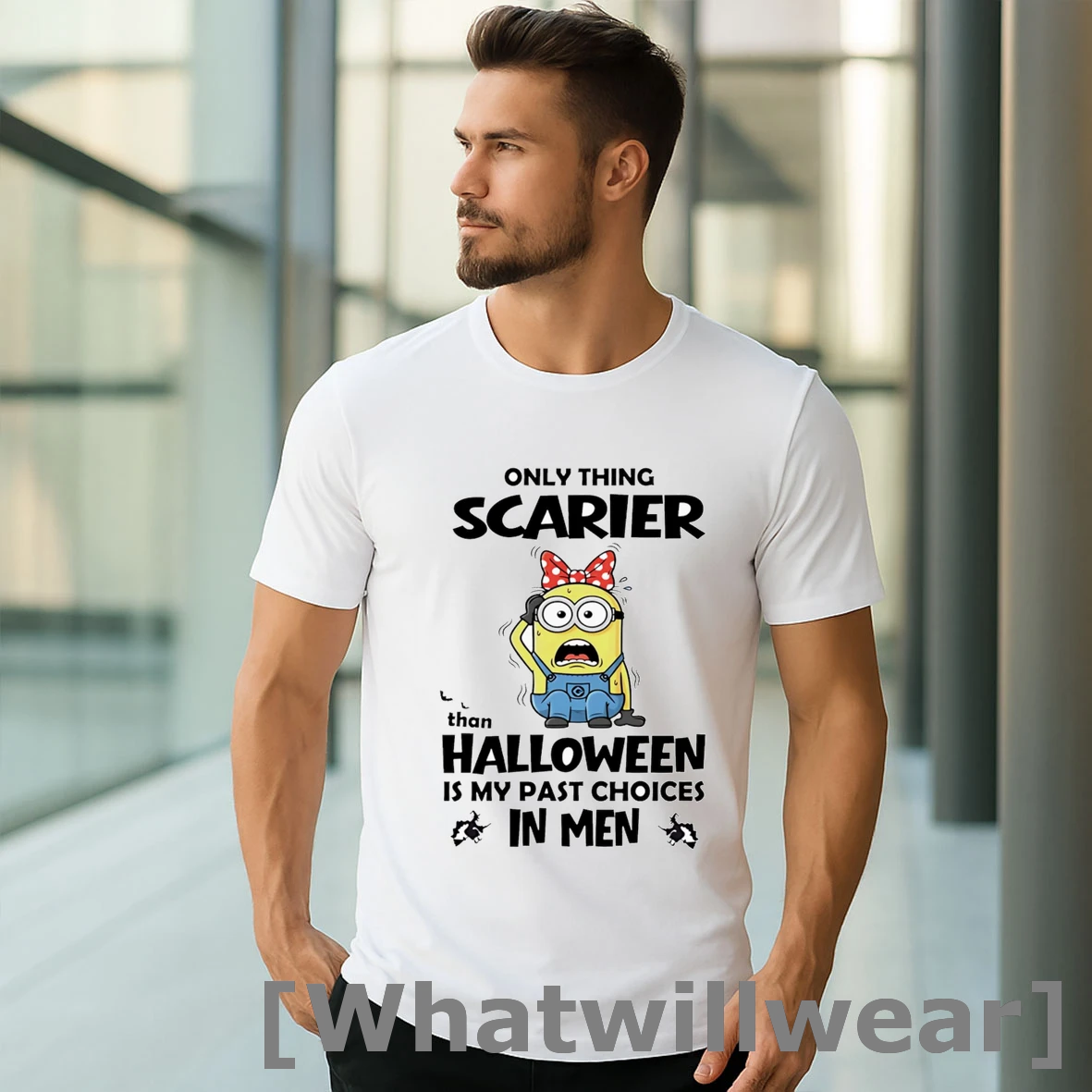 Official Minion Only Thing Scarier Than Halloween Is My Past Choices In Men Shirts