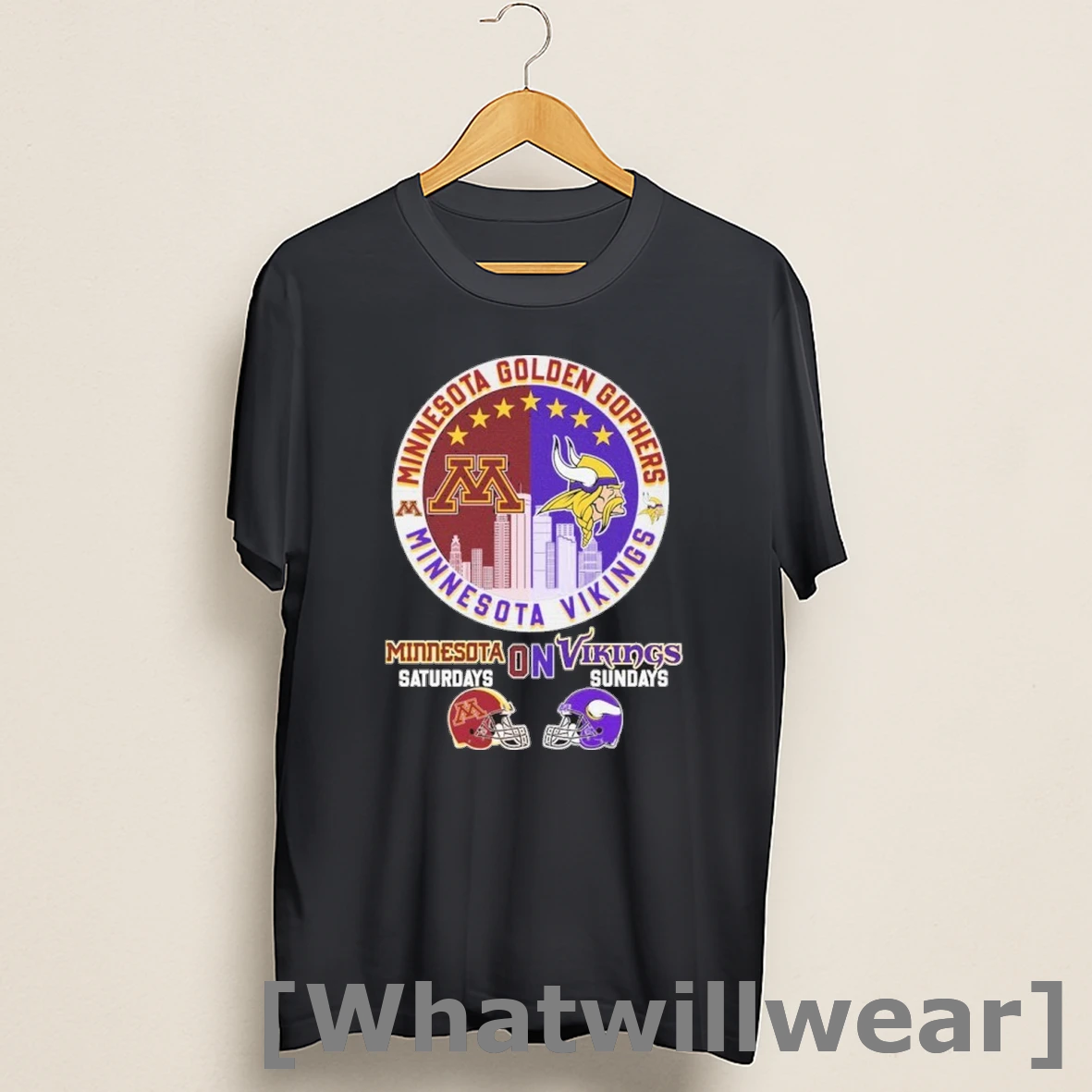 Official Minnesota Golden Gophers On Saturdays And Minnesota Vikings On Sundays 2025 Shirts