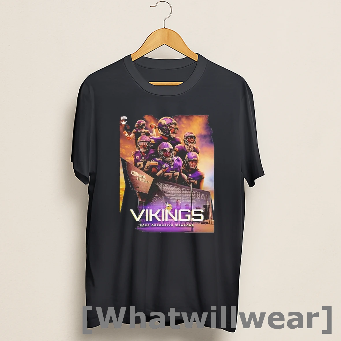 Official Minnesota Vikings 2025 Offensive Weapons Us Bank Stadium Shirts