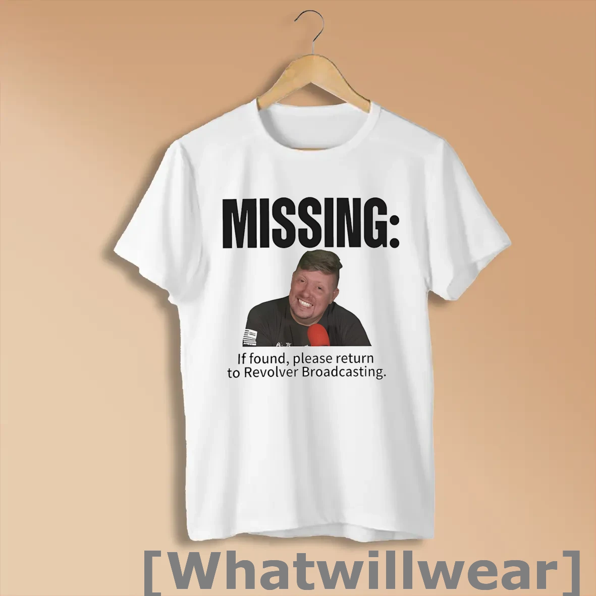 Official Missing If Found Please Return To Revolver Broadcasting White Shirts