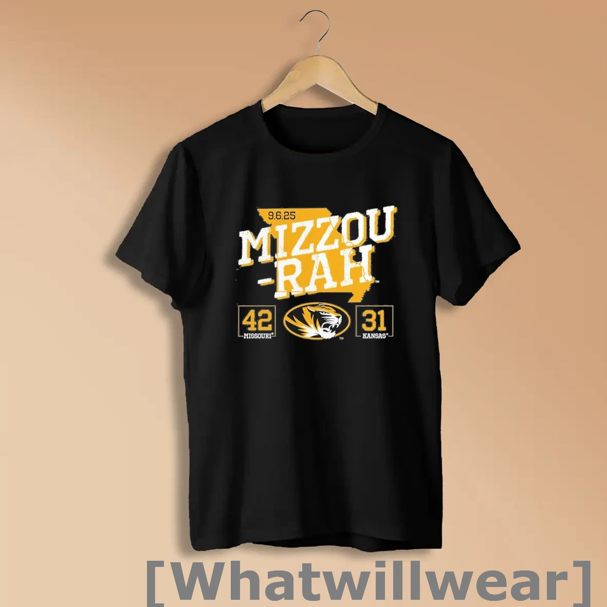 Official Mizzou Rah Missouri Tigers 42 31 Kansas Jayhawks Score Shirts