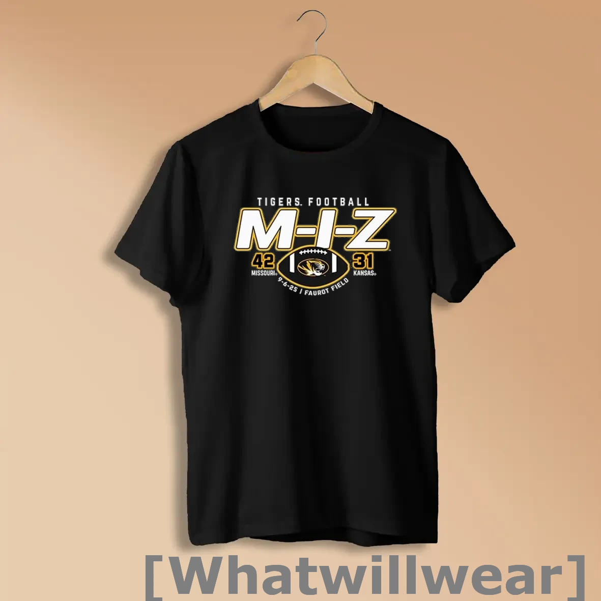 Official Mizzou Tigers M I Z 2025 Missouri 42 31 Kansas Shirts