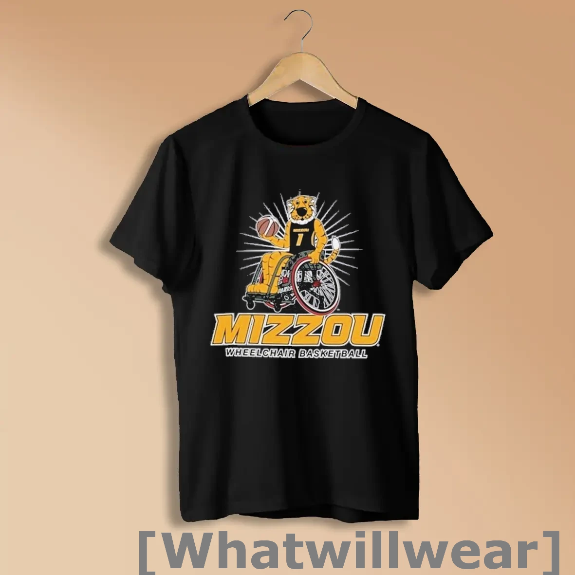 Official Mizzou Tigers Wheelchair Basketball Truman Mascot T Shirts Shirts