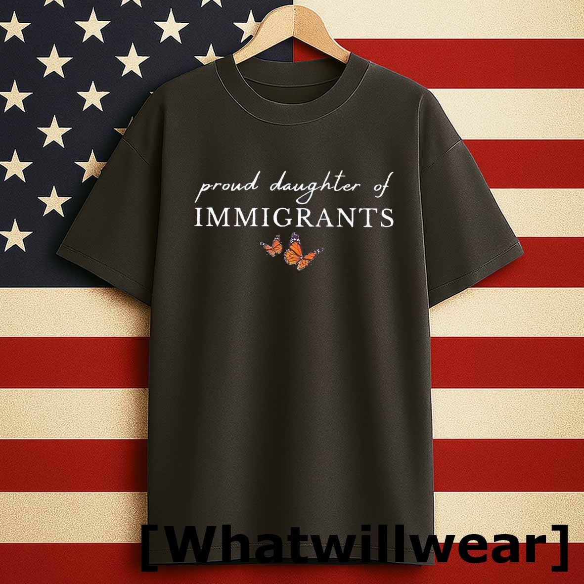 Official Monarch Butterfly Proud Daughter Of Immigrants Tshirts Sweater