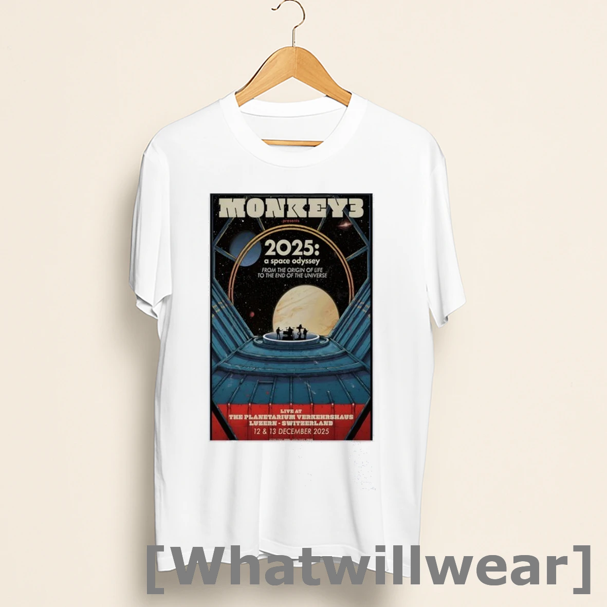 Official Monkey3 Fall Tour Dec 2025 Live At The Luzern Planetarium Shirts