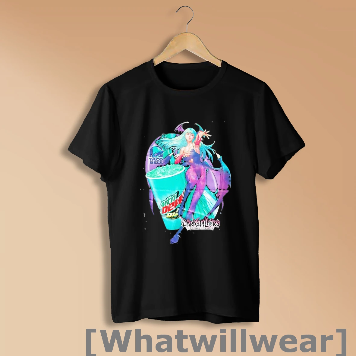 Official Morrigan Aensland Darkstalkers Resurrection Taco Bell Baja Blast Shirt Sweatshirt