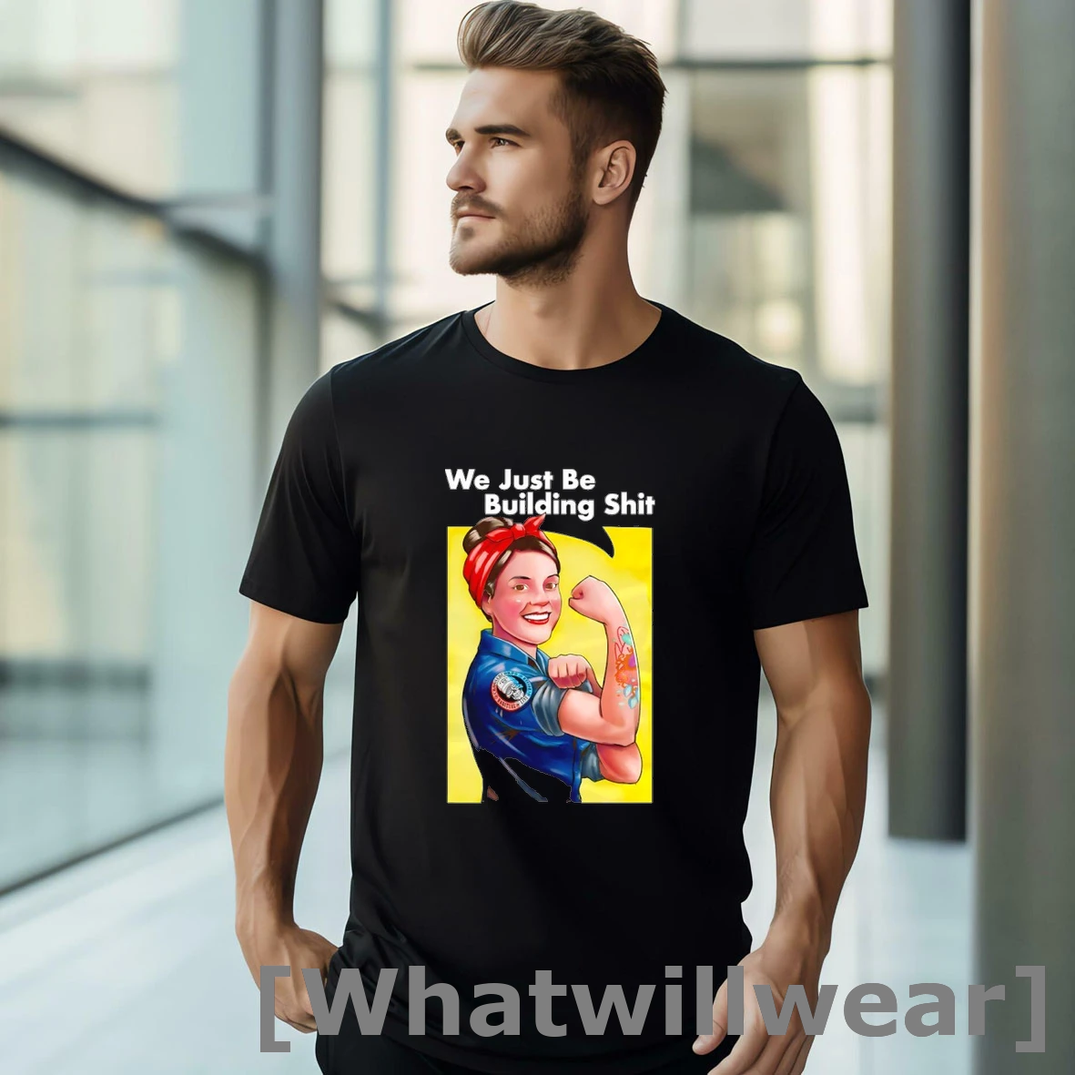 Official Mrs Hlc Riveter We Just Be Building Shit Tshirts Sweater
