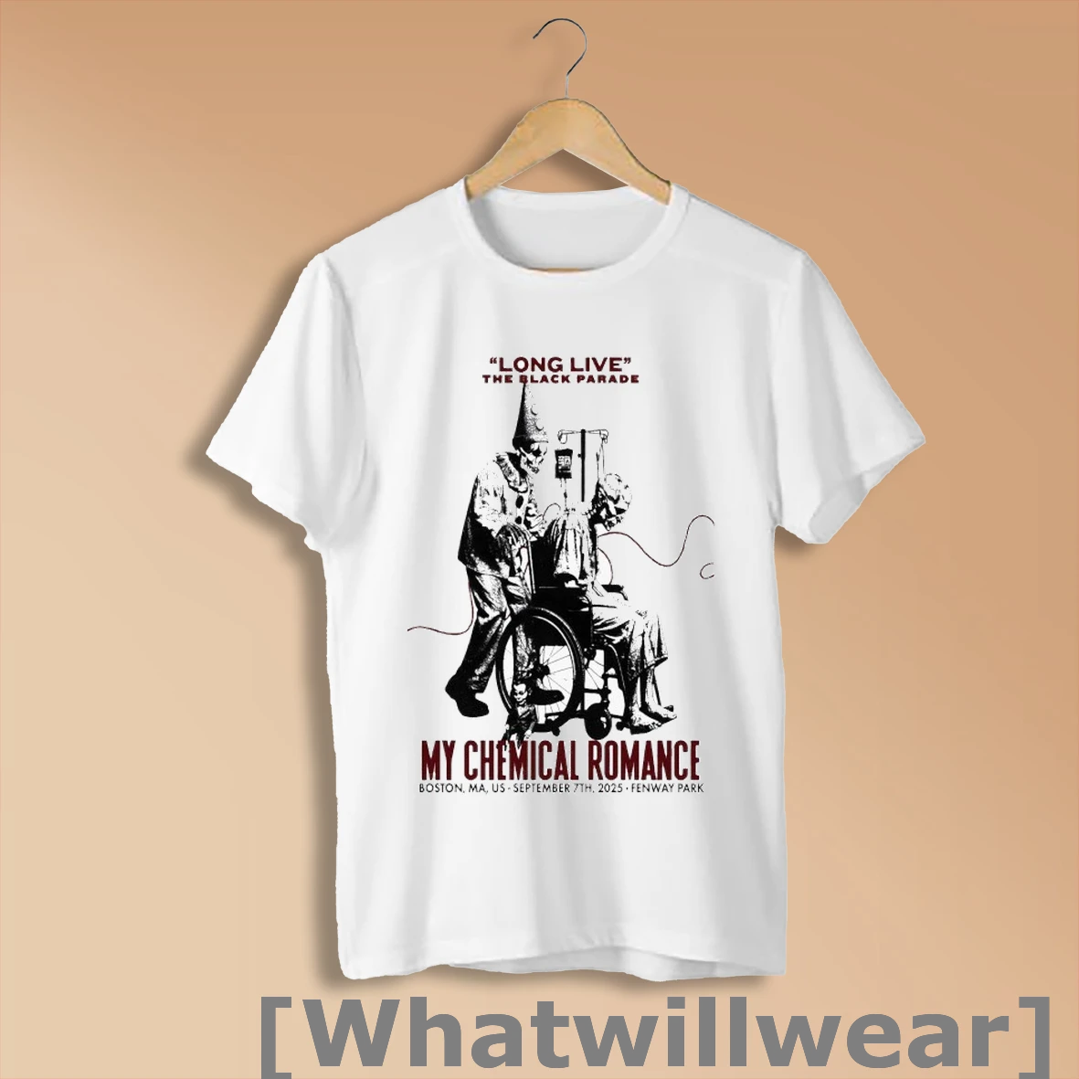 Official My Chemical Romance Long Live The Black Parade Fenway Park In Boston Ma Sept 7 2025 Skeleton Wheelchair Shirt Sweatshirt