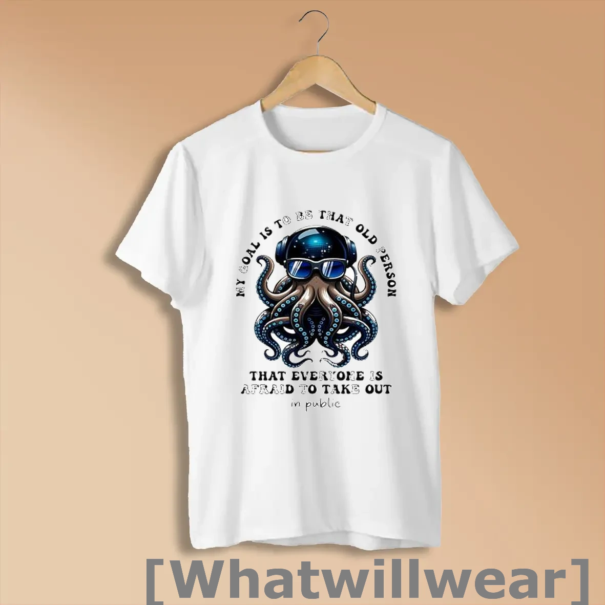 Official My Goal Is To Be That Old Person Octopus Shirts