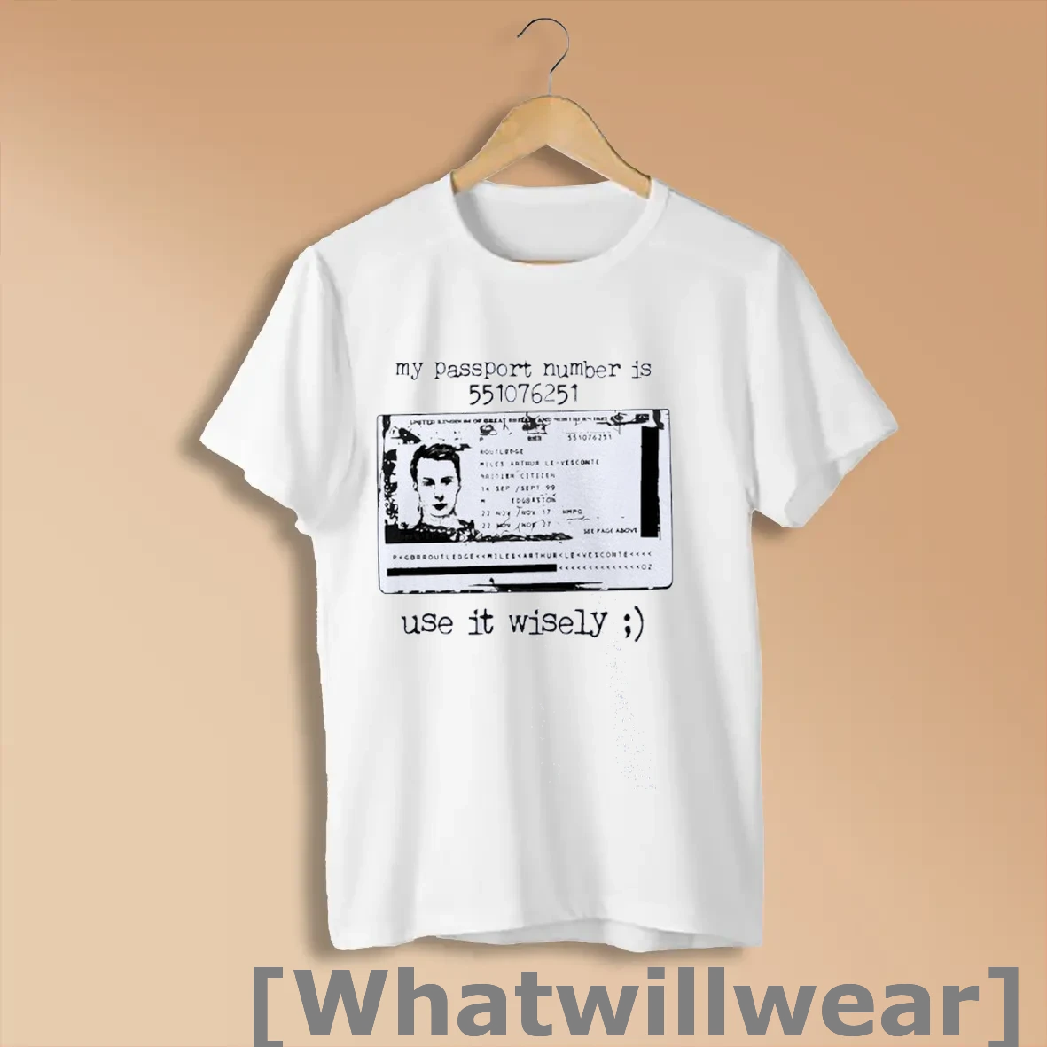 Official My Passport Number Is 551076251 Use It Wisely Shirts
