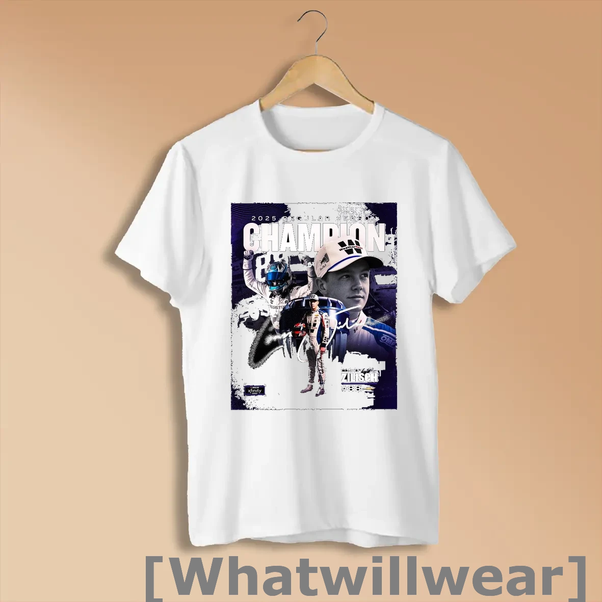 Official Nascar Xfinity 2025 Regular Season Champion Connor Zilisch Signature T Shirts
