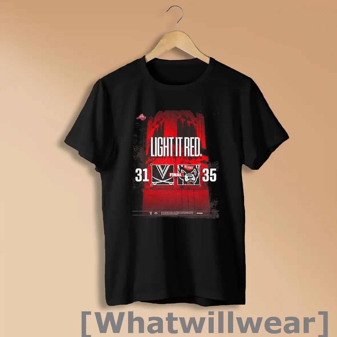 Official Nc State Win 35 31 Virginia Light It Red Shirts