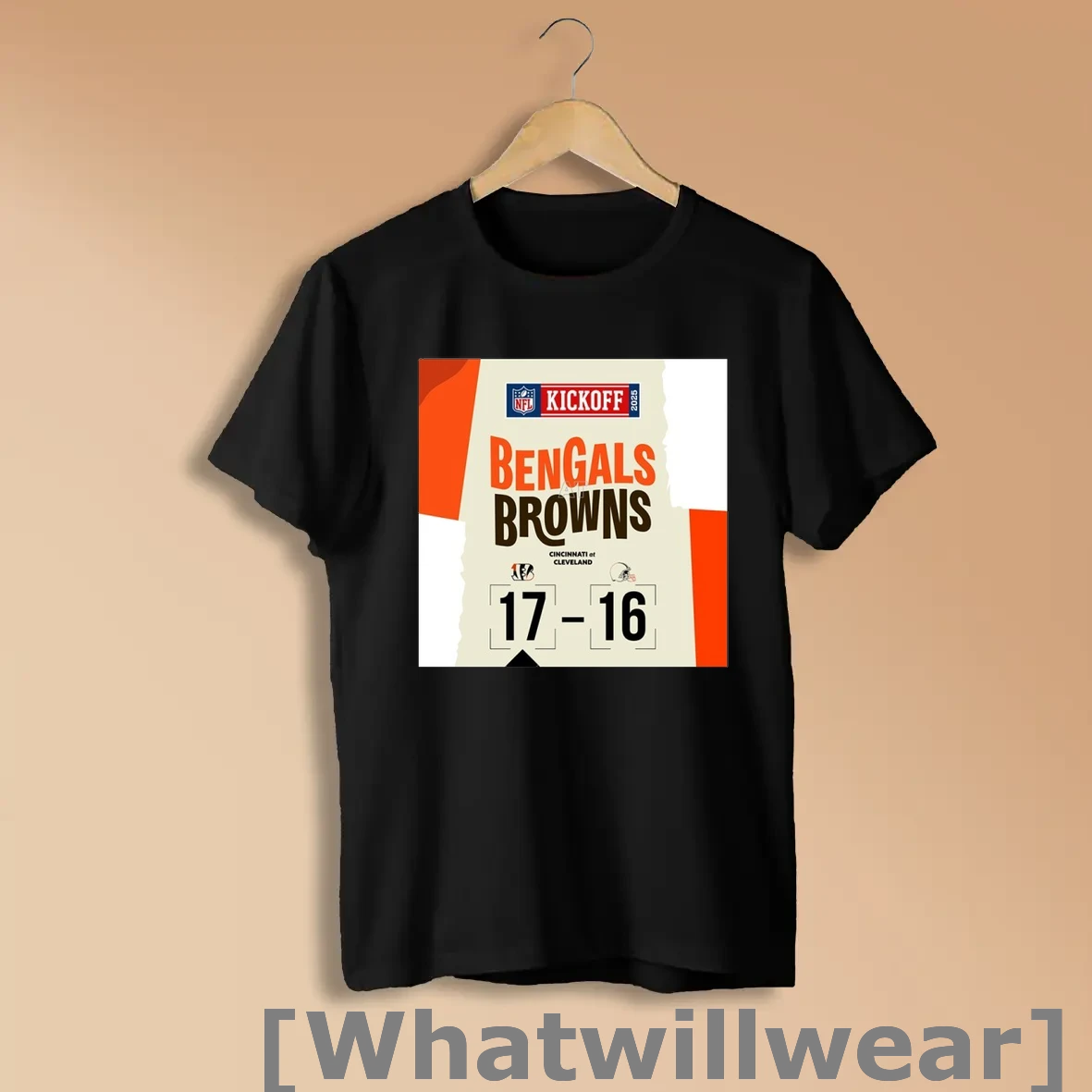 Official Nfl Kickoff 2025 Bengals Wins 17 16 Browns Score Shirts