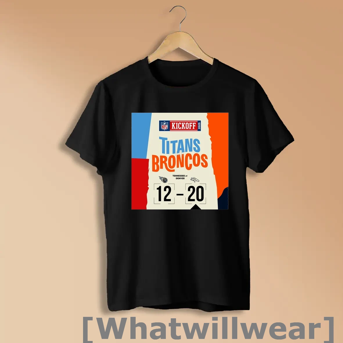 Official Nfl Kickoff 2025 Broncos Wins 20 12 Titans Score Shirts