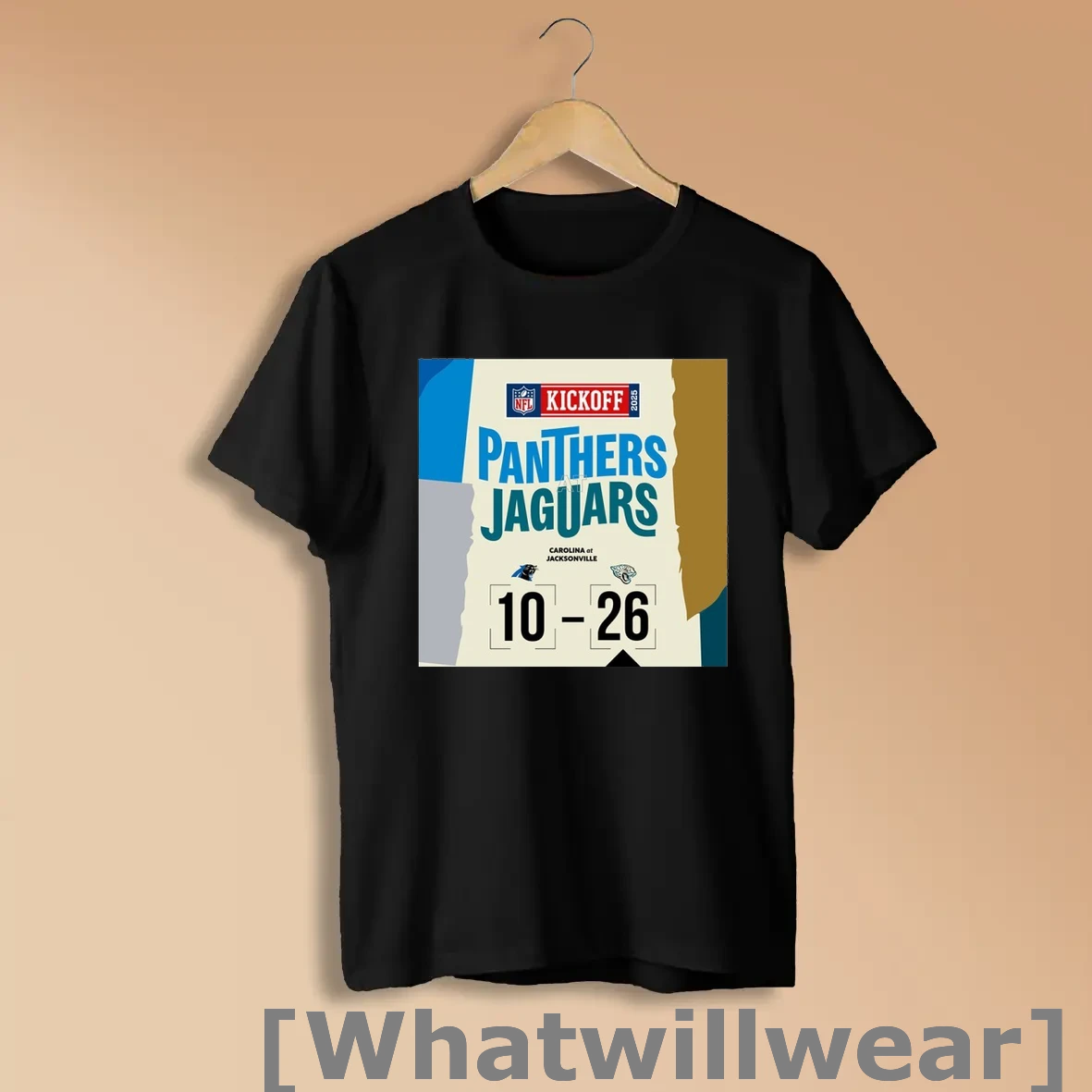 Official Nfl Kickoff 2025 Jaguars Wins 26 10 Panthers Score Shirts