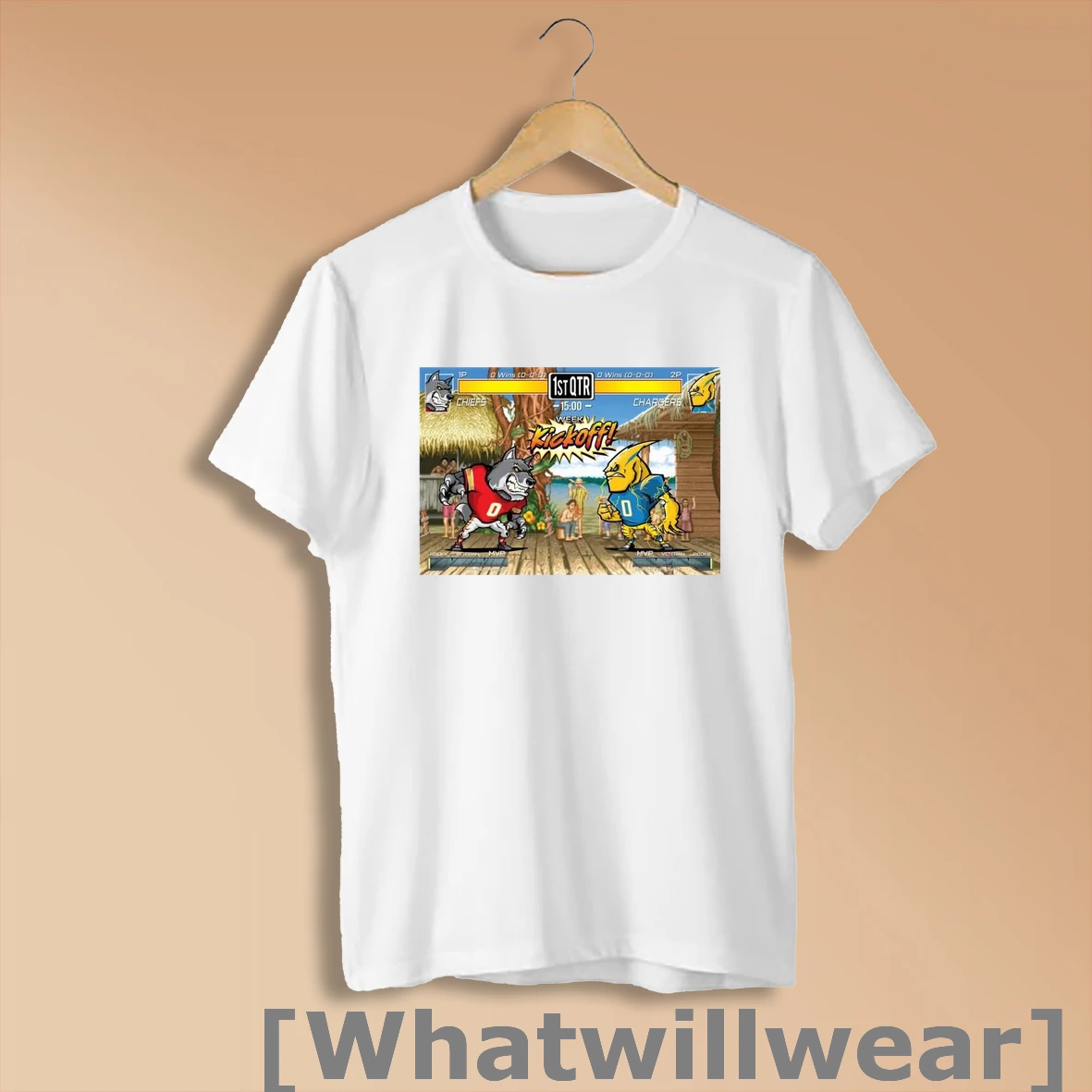 Official Nfl Street Fighter Ii The World Warriors Chiefs Vs Chargers Week 1 Kickoff Shirt Sweatshirt