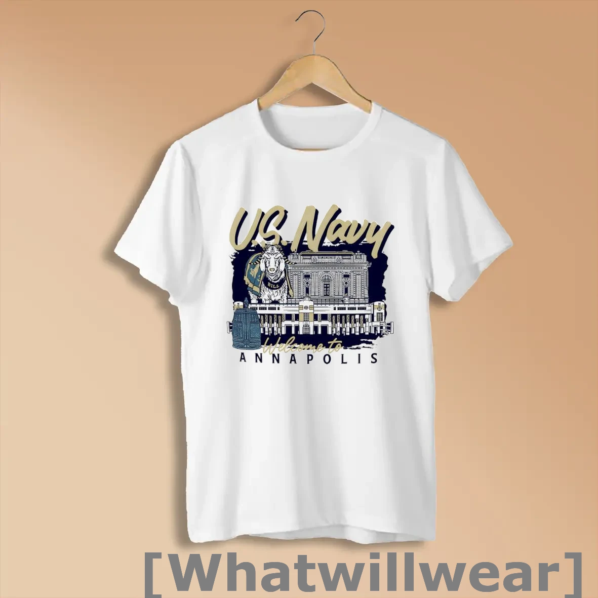 Official Navy Midshipmen Welcom To Annapolis Hand Drawn Campus Shirts