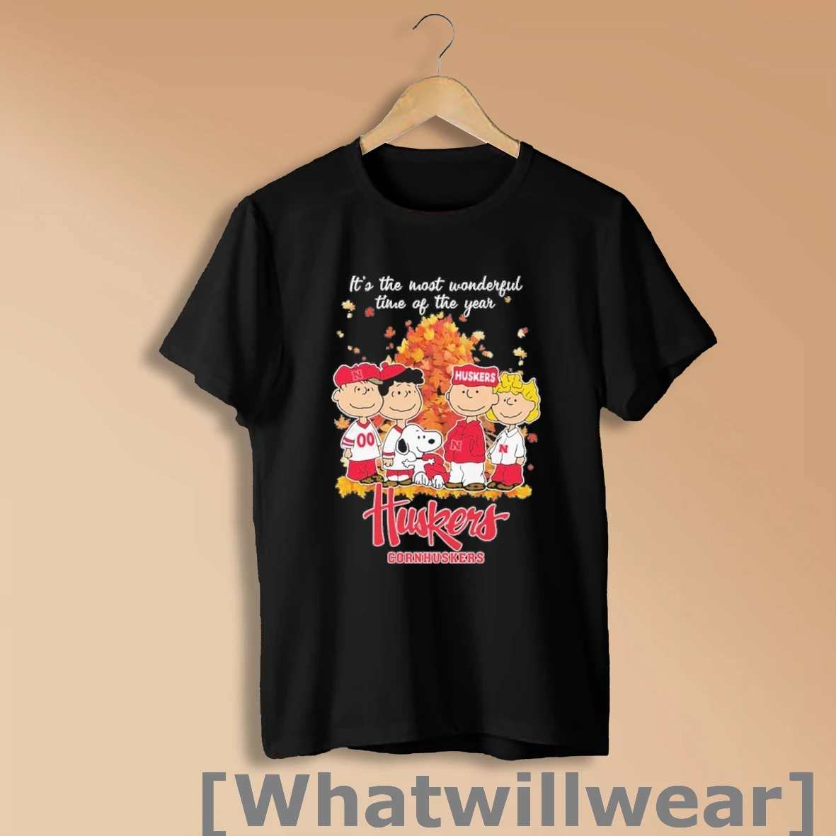 Official Nebraska Huskers And Peanuts Character Its The Most Wonderful Time Of The Year Shirt Sweatshirt