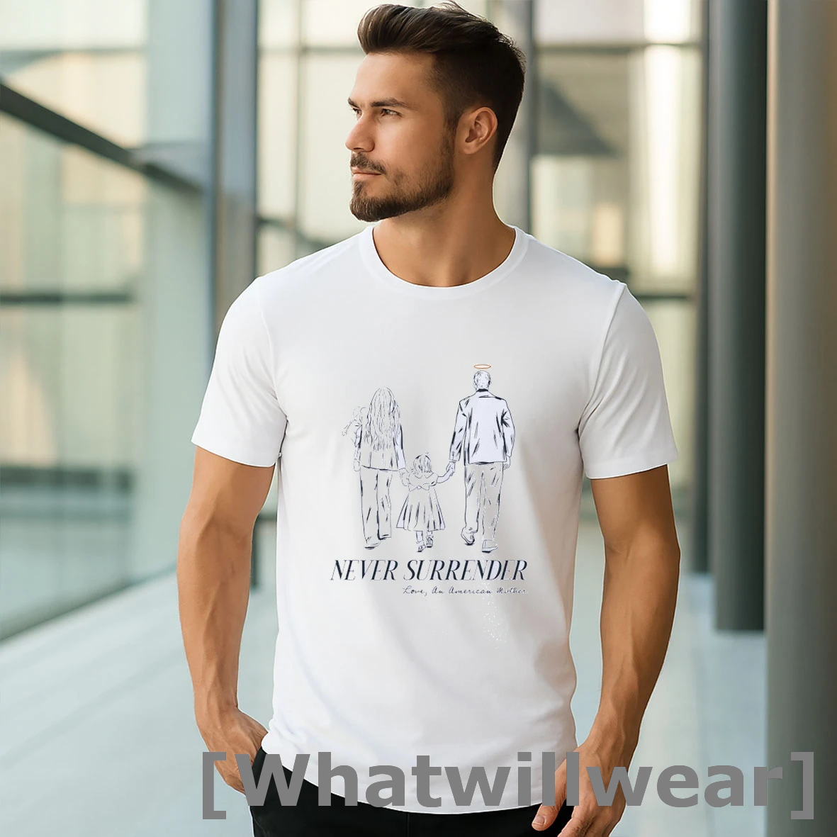 Official Never Surrender Love An American Mother Shirts