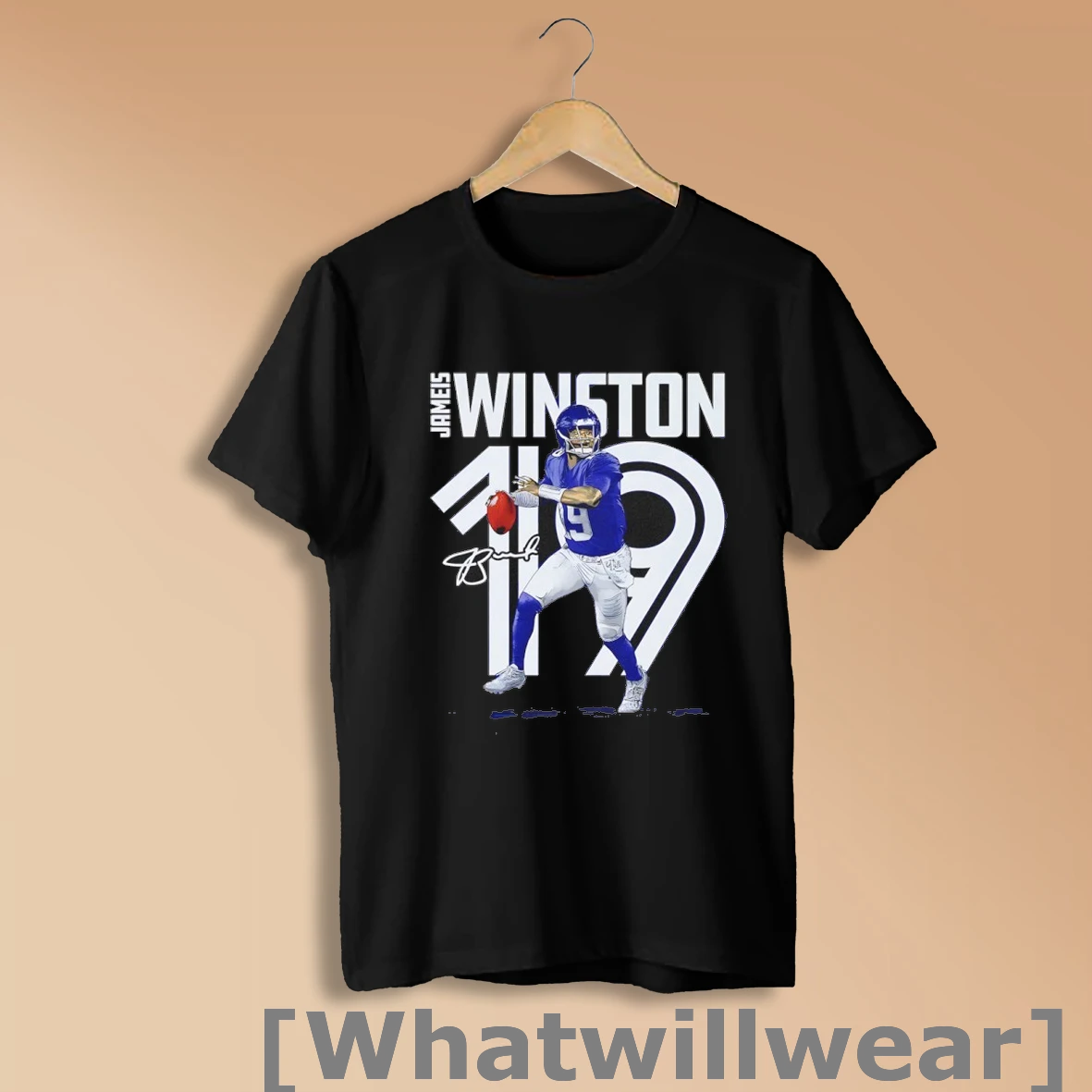 Official New York Giants Jameis Winston 19 Player Signature Shirt Sweatshirt