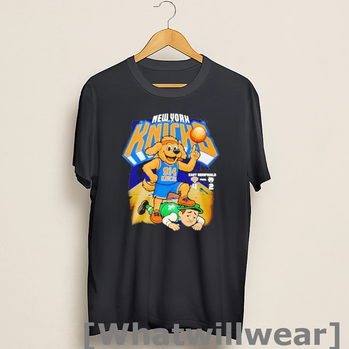 Official New York Knicks East Semifinals 4 2 Boston Celtics Mascot Shirts