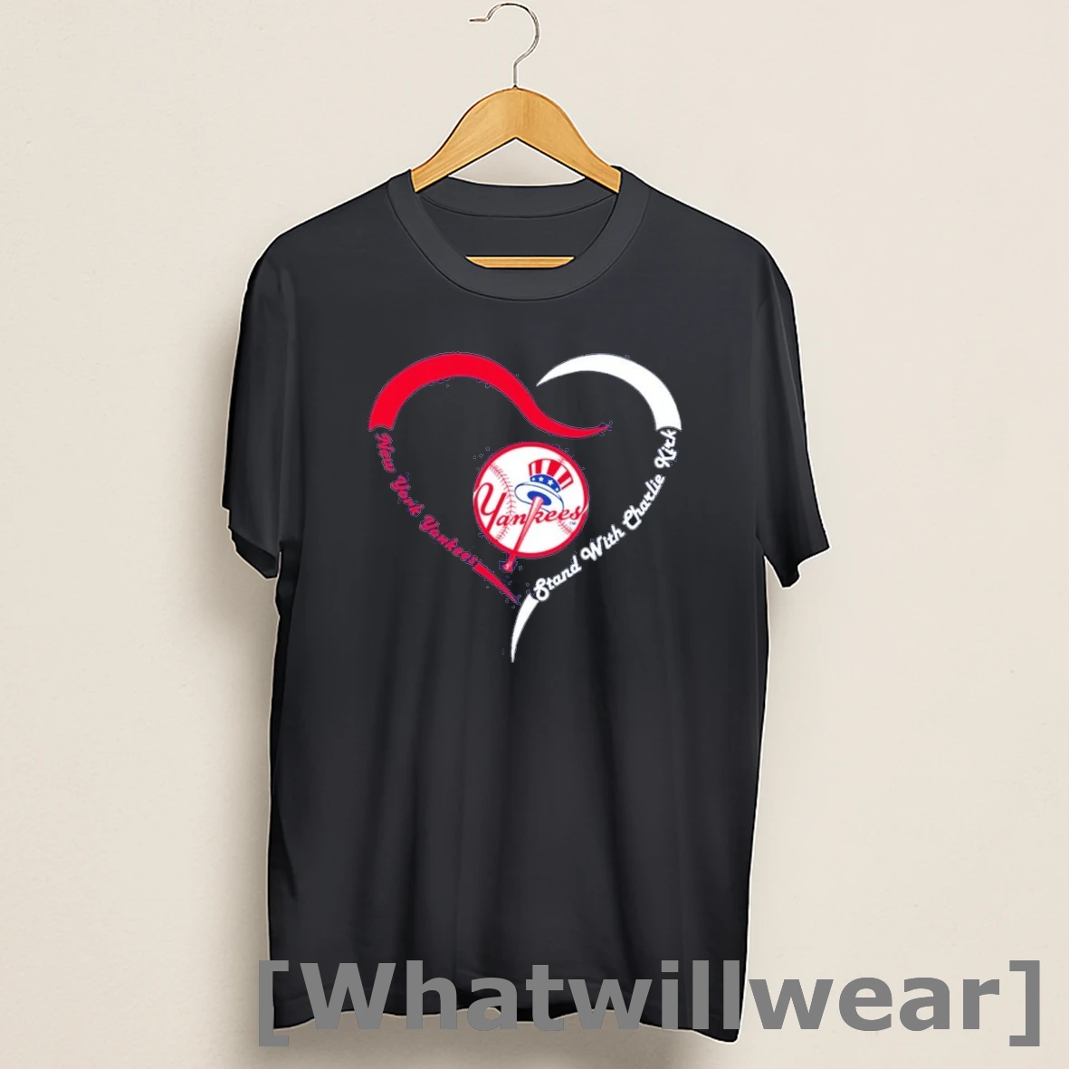 Official New York Yankees Stand With Charlie Kirk Heart Shirts