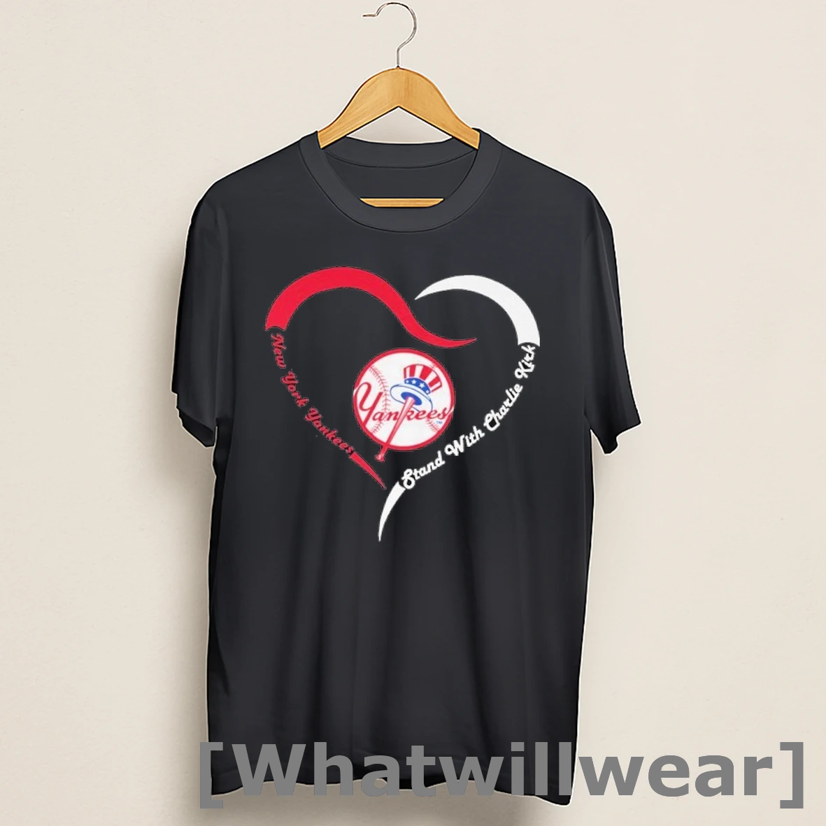 Official New York Yankees Strong Stand With Charlie Kirk Heart Shirts