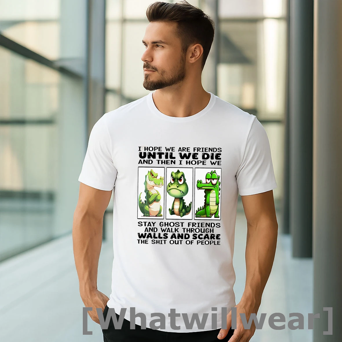 Official Nice Alligator I Hope We Are Friends Until We Die And Then I Hope We Stay Ghost Friends Shirts