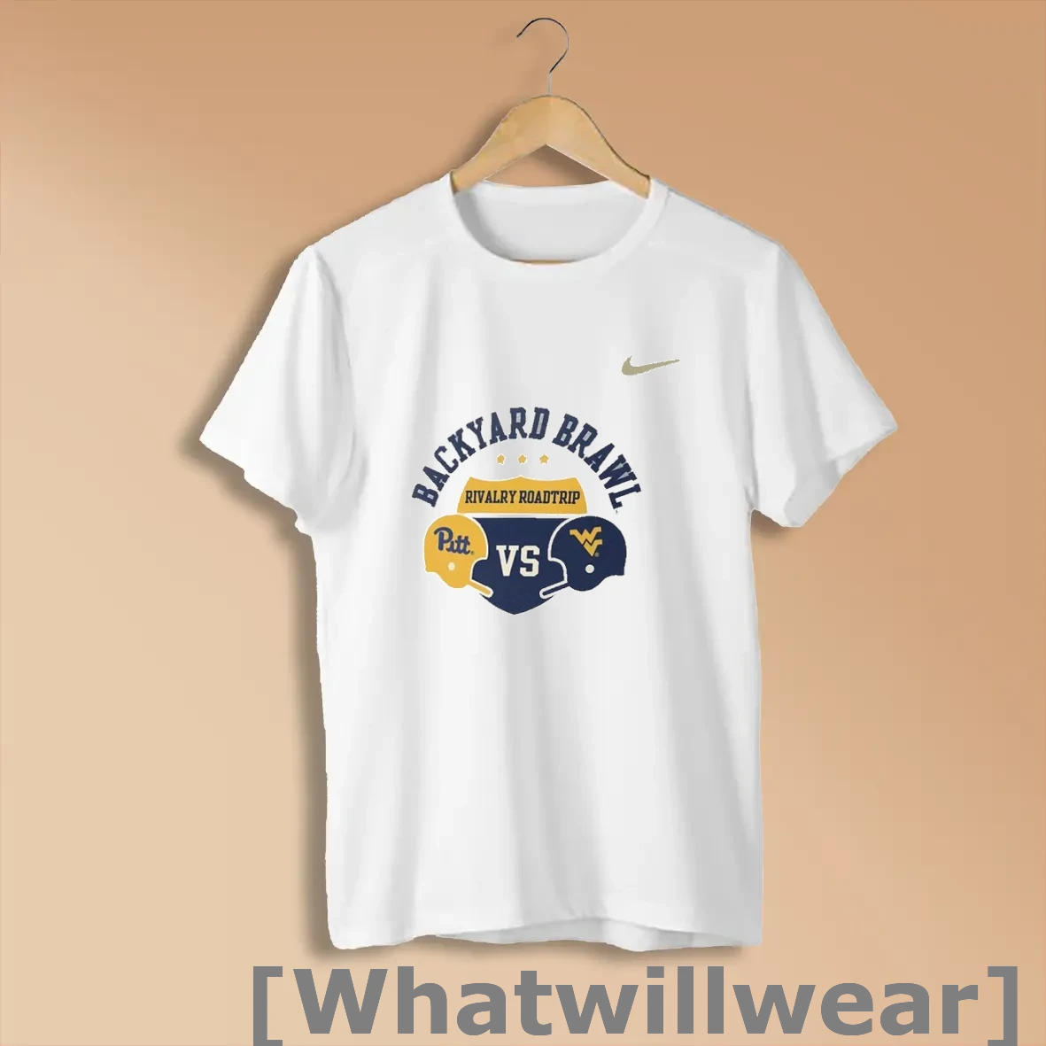 Official Nike Backyard Brawl Helmet Pitt Panthers Vs West Virginia Rivalry Roadtrip Shirts