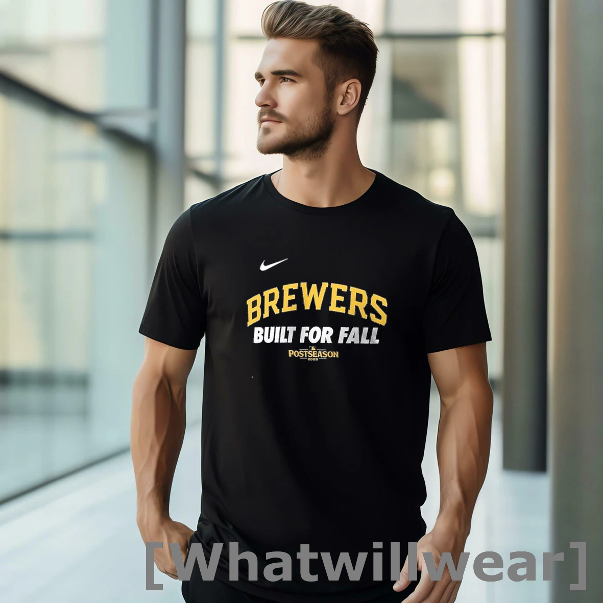 Official Nike Built For Fall Milwaukee Brewers 2025 Postseason Shirts