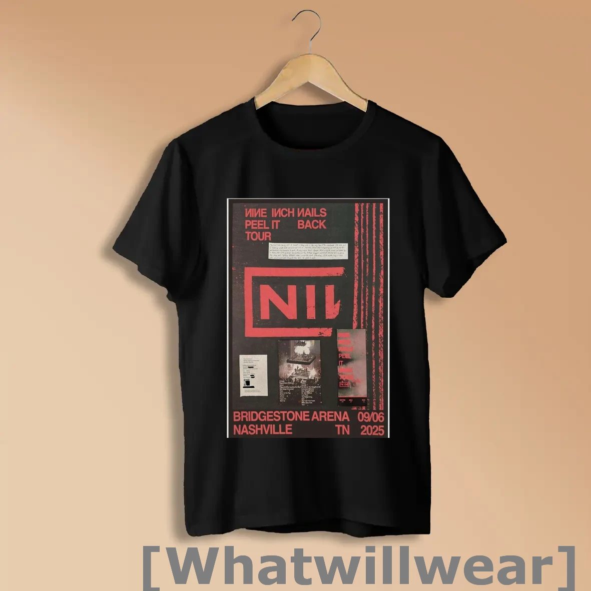 Official Nine Inch Nails September 6 2025 Bridgestone Arena Nashville Tn Concert Shirts