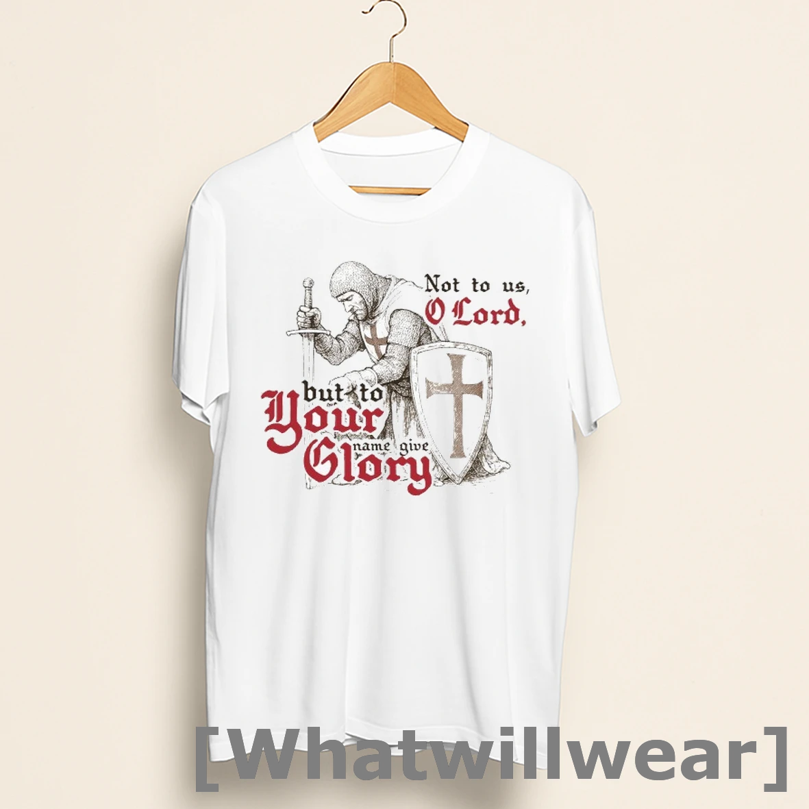 Official Not To Us O Lord But To Your Name Give Glory Knight Crusade Shirts