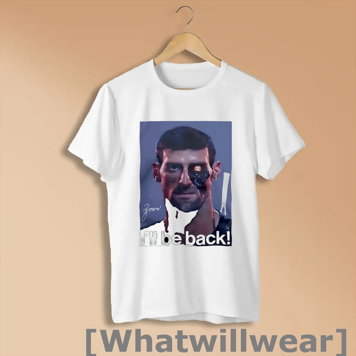 Official Novak Djokovic Terminator Ill Be Back Signature Shirts