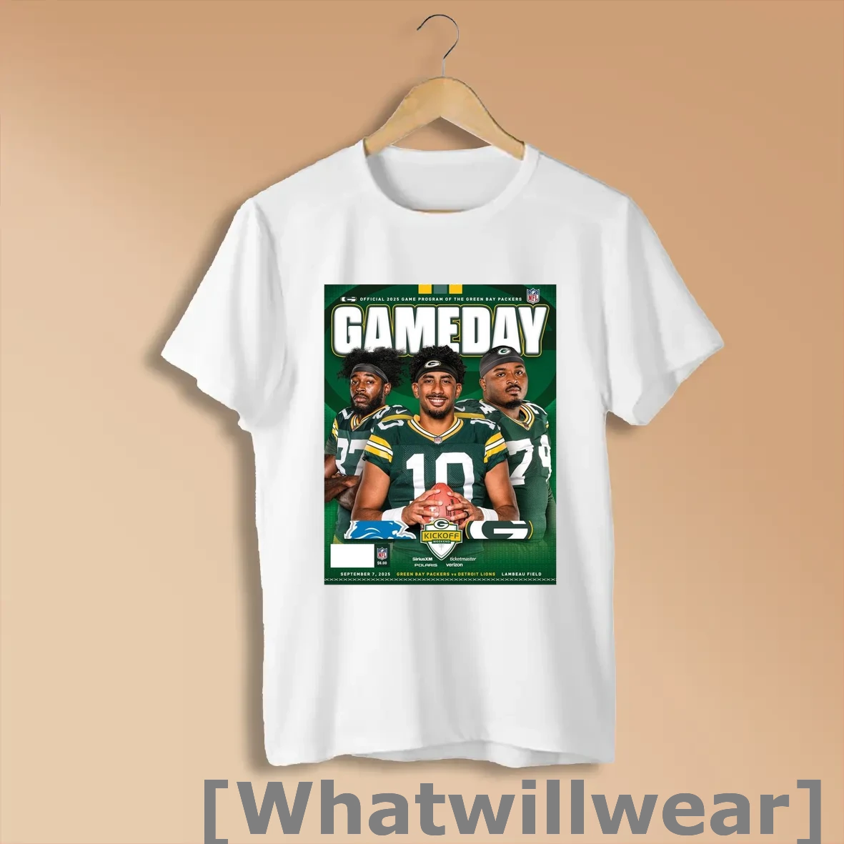 Official Official Green Bay Packers Vs Detroit Lions Kickoff Weekend Gameday Program 9 7 2025 T Shirts