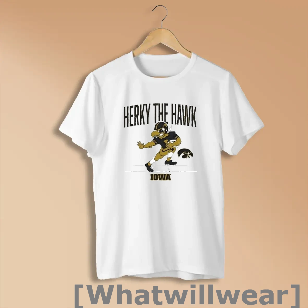 Official Official Iowa Hawkeyes Football Herky The Hawk Gridiron Mascot Shirts