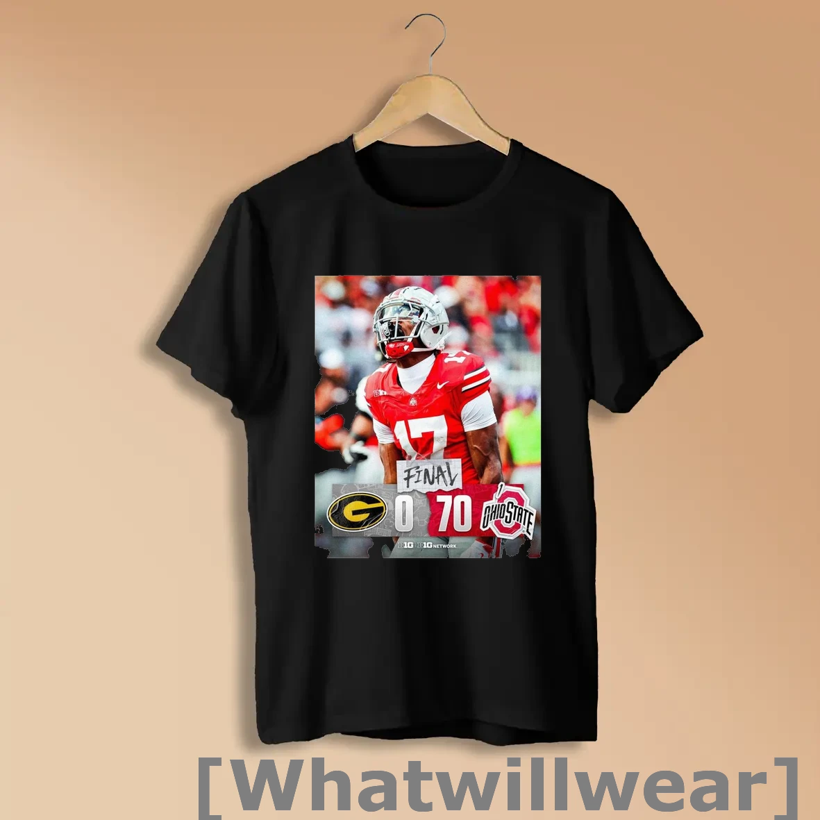 Official Official Ohio State Buckeyes Victory Grambling State Tigers Final Score 70 00 September 6 2025 T Shirts
