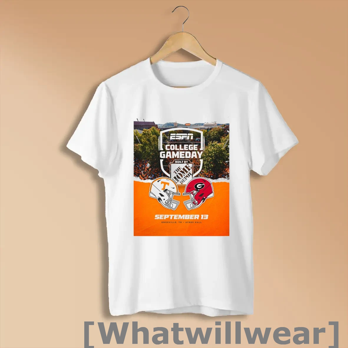Official Official Tennessee Vols Vs Georgia Bulldogs Espns College Gameday September 13 2025 Knoxville Tennessee T Shirts